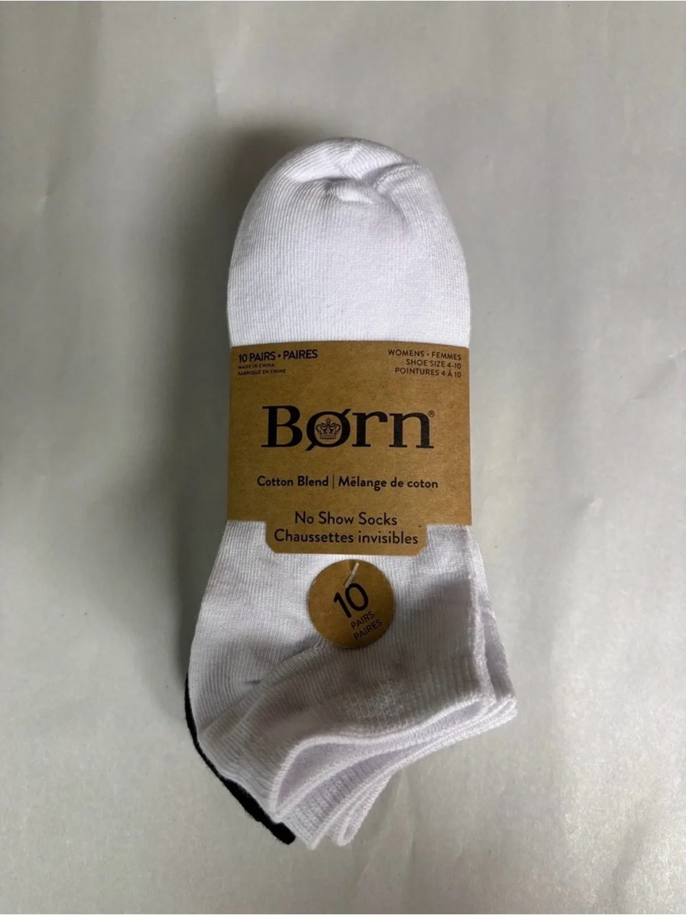New Born Socks Women’s 10 Pair Cotton Blend Black & White No Show Socks Casual